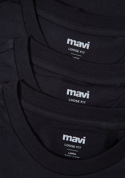 3lu Erkek Basic Tisort - Mavi фото 7