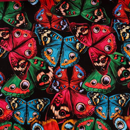 Цена за 10 шт. Бумага упаковочная глянцевая двухсторонняя «Бабочки», 70 х 100 см