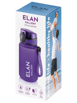 Бутылка для воды 350 мл 6,8*6,8*17 см "Style Matte" лаванда