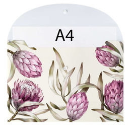 Папка для школьных тетрадей пластиковая Феникс+, арт. 72227/ 12 ПРОТЕЯ (полипропилен, формат А4, 33.5х23 см, 1 отделение (-я), кнопка, УФ-печать)