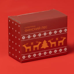 Салфетница новогодняя Доляна «Финский лес», 9.5×4.5×7 см