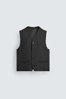STRUCTURED WAISTCOAT WITH WOOL - Zara фото 8