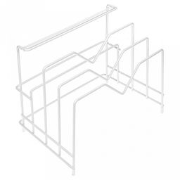 Подставка для крышек настольная "Лофт" 27х18,5х21см, металлическая, окрашенная, белый (Китай)