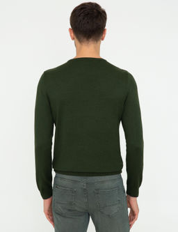 Ye_il Slim Fit Bisiklet Yaka Basic Triko Kazak - Pierre cardin фото 4