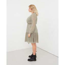 Платье женское короткое MIST plus-size, зелёное, размер 52