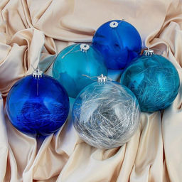 Ёлочные игрушки Барбара, шары новогодние, d=15 см, набор 5 шт., МИКС - Зимнее волшебство фото 7