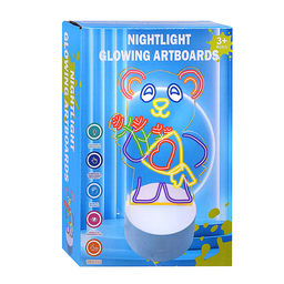 Набор для творчества  "Доска для рисования-светильник Мишка" в коробке