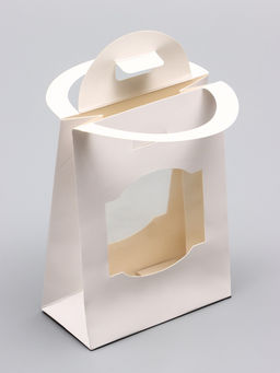 Цена за 5 шт. Коробка - пакет с ручкой, белая, 16?12?6 см - UPAK LAND фото 3