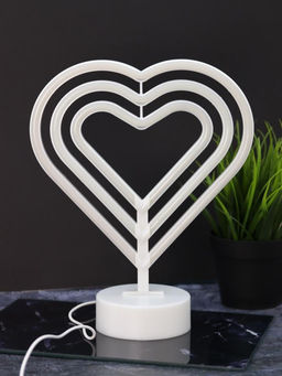 Неоновый LED ночник настольный "Native hearts", свечение mix (28*23 см)