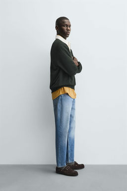 CONTRAST COLLAR POLO SWEATSHIRT - Zara фото 4