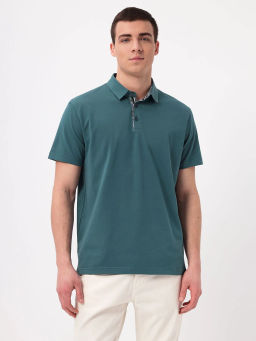 Джемпер мужской с воротником поло короткий рукав GREG G144-KO1246T-SAS5124 (т.ментол)  фото 8