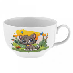 Чашка чайная фарфоровая Шарик 210мл, д8,5см, h6см, форма Янтарь (Россия) - Домашняя мода фото 2