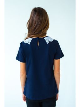 Блузка темно-синий 181230510б - Nota bene фото 21