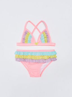 Esnek Kuma?tan K?z Bebek Bikini Tak?m? 2li