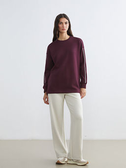 Bisiklet Yaka Oversize Kad?n Sweatshirt Tunik