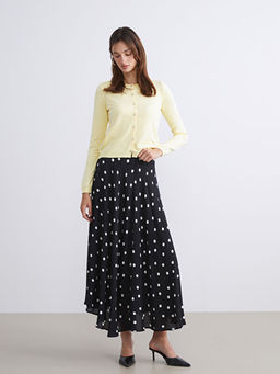 Beli Fermuarl? Puantiyeli ?ifon Klo? Etek