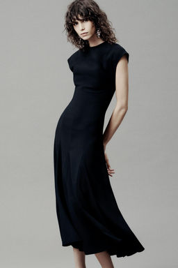 ZW COLLECTION CREPE LONG DRESS - Zara фото 6