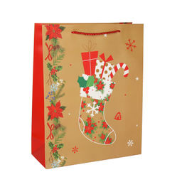 Пакет подарочный 26х32х10 / 5645-M /уп 12/480/Новый год - Галеонтрейд фото 4