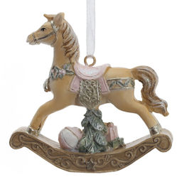 Фигурка декоративная подвесная "Лошадка-качалка", L7 W2 H7,5 см, 2в.