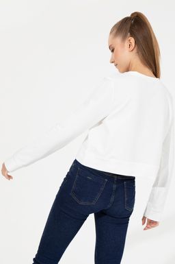 U. S. Polo Assn Женский свитшот цвета экрю с круглым вырезом - U.s. polo assn фото 5