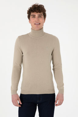 Erkek Haki Melanj Basic Kazak