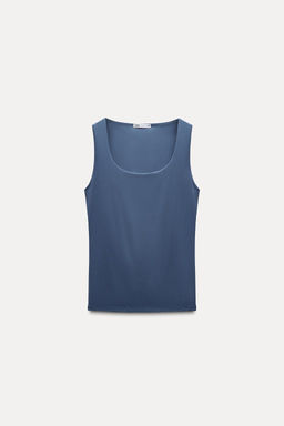 POLYAMIDE TOP WITH WIDE STRAPS - Zara фото 6