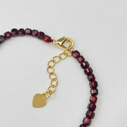 Браслет из Граната "Спессартин" с подвеской 16,5 см +