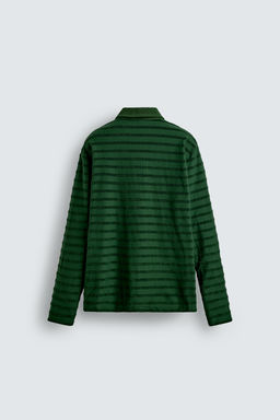 STRIPED JACQUARD TOWELLING POLO SHIRT - Zara фото 8