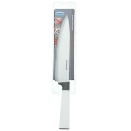 Стефани Нож кухонный 205мм из нержавеющей стали, широкое лезвие, пластмассовая ручка, цвета в ассортименте: розовый, голубой, белый, шоколадный, в блистере (Китай) - Домашняя мода фото 3