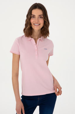 Kad_n A__k Pembe Basic Polo Yaka Ti__rt Sepette S_rpriz _ndirim - U.s. polo assn фото 4