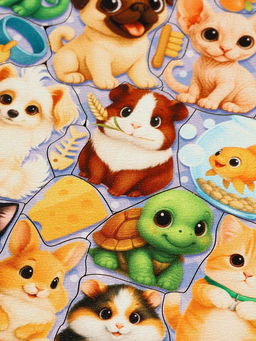 Пазл деревянный фигурный в рамке "Домашние животные"