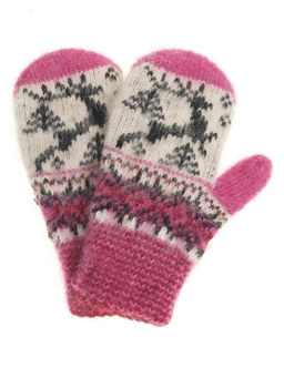 Варежки детские "Олень" с вставкой 0610-5