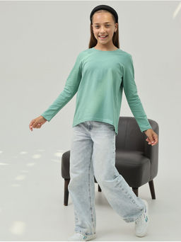 Лонгслив детский "Школьный" малахит