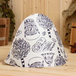 Шапка для бани с принтом "Банный отдых"