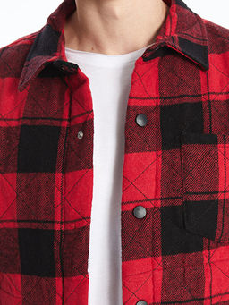 Regular Fit Uzun Kollu Ekose Erkek G?mlek Ceket