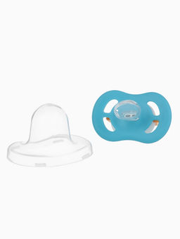 Соска - пустышка ортодонтическая «Пингвин», +6 мес., цвет голубой