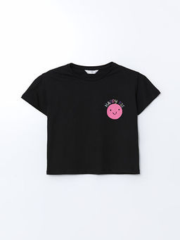 Bisiklet Yaka Bask?l? Kad?n Pijama ?st?