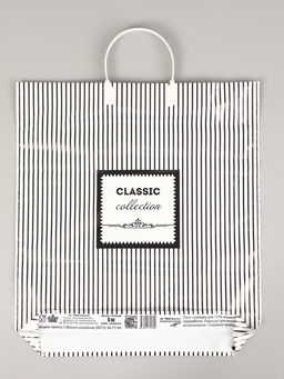 Цена за 10 шт. Пакет Классическая полоска- пластиковая ручка 44 х 40 см 100 мкм