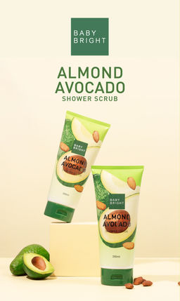 Скраб для тела Миндаль и Авокадо BABY BRIGHT 350 мл фото 2