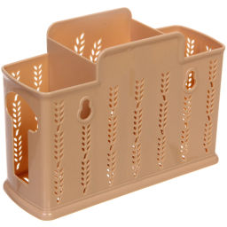 Цена за 2 шт. Подставка для столовых приборов пластиковая "Колосок" 19*13*7см 3секции