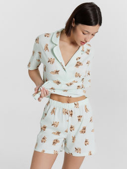 КОМПЛЕКТ ЖЕНСКИЙ (РУБАШКА, ШОРТЫ)