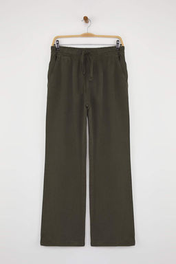 Bej More Sustainable %100 Tencel Beli Lastikli Yuksek Bel Jeans TWOSS24JE00203 - Trendyolmilla фото 8