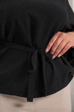 Блузка ТБ-113 черный горох - Angelika фото 6