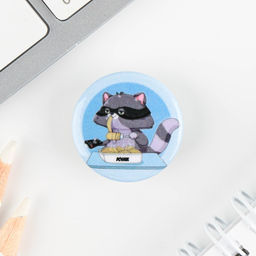 Цена за 10 шт. Значок металлический, закатной Треш персонажи, 25 мм, МИКС