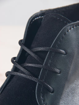 Ботинки 305.927bl.Черный черная замша/байка