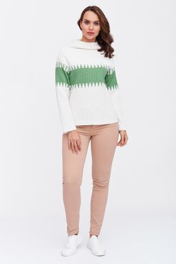 Джемпер 351407/молочный-киви - Злата Стиль фото 3