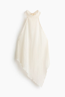 Top halter con efecto arrugado