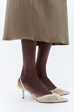 BRAIDED SLINGBACK HEELS - Zara фото 2