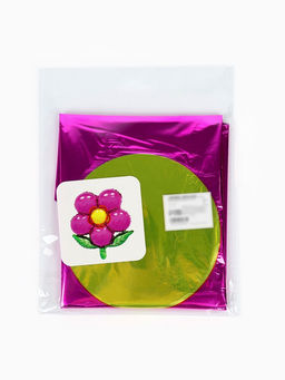 Воздушный шар фольгированный 20" «Цветок», фуксия, набор 5 шт.