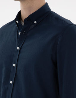 Lacivert Slim Fit Keten G_r_n_ml_ G_mlek - Pierre cardin фото 7